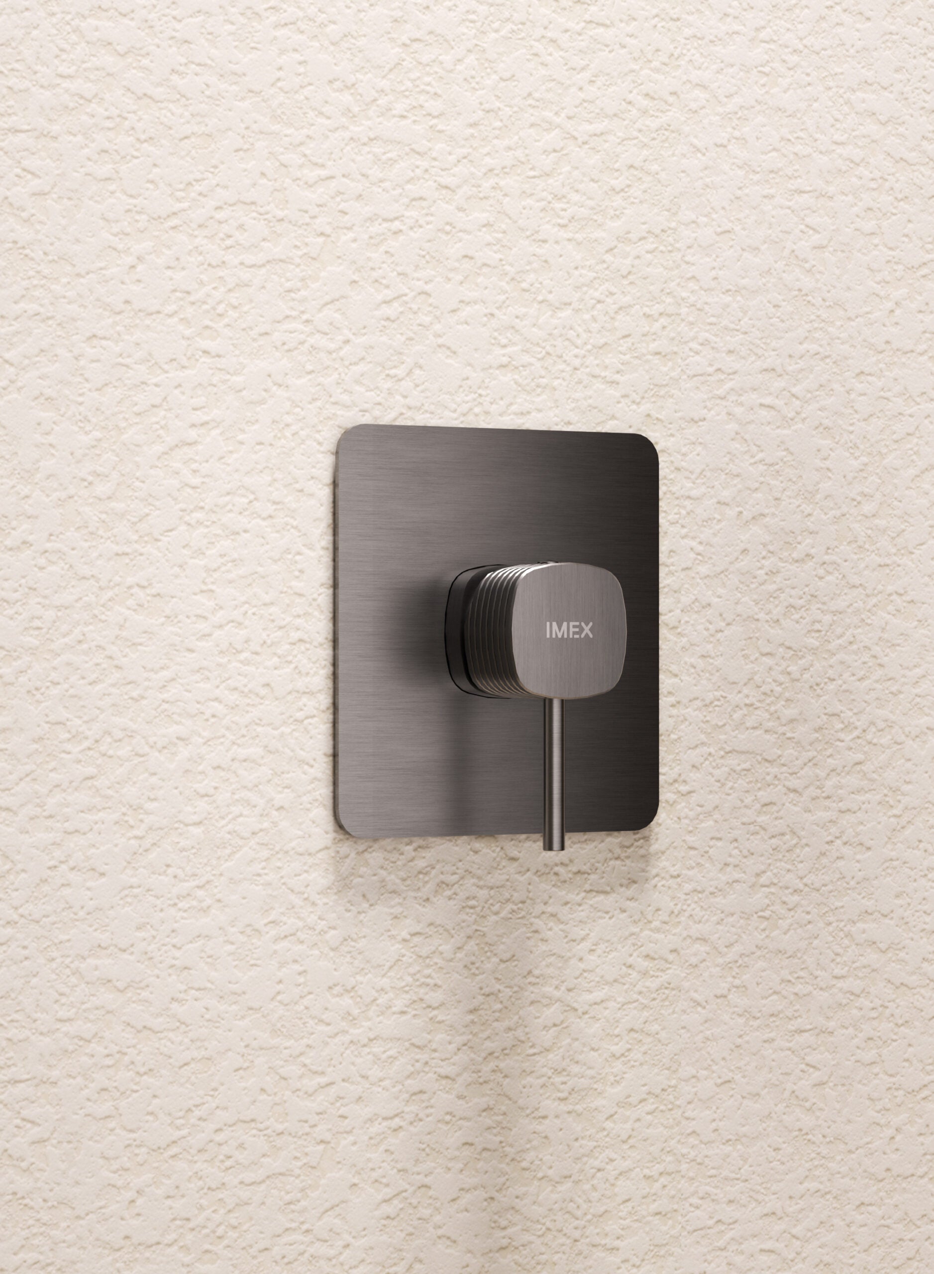 Black Gun Metal Concealed Single Lever Shower Set with Rain Head FIRENZE, view 2