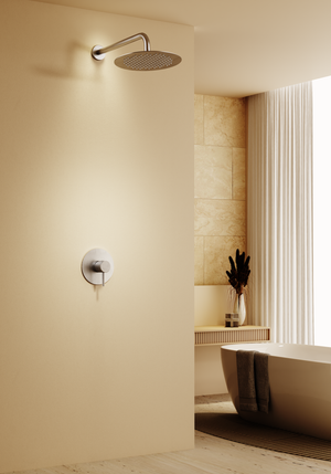 Brushed Rose Gold Concealed Single Lever Shower Set with Rain Head MONZA, view 3