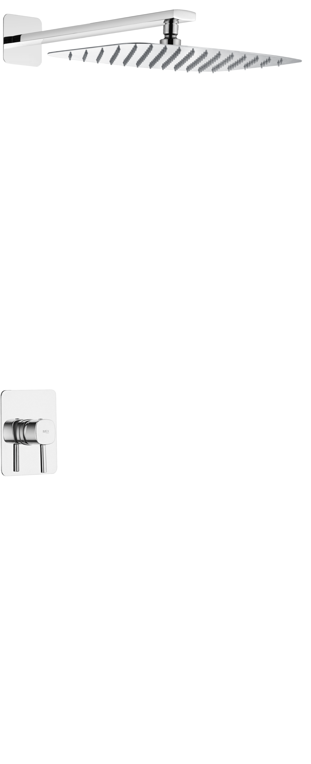 Toscana Chrome Concealed Single Lever Shower Set with Rain Head, main product view