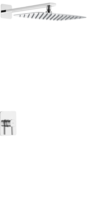 Toscana Chrome Concealed Single Lever Shower Set with Rain Head, main product view