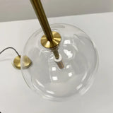 Lámpara colgante de noche con bola de cristal transparente