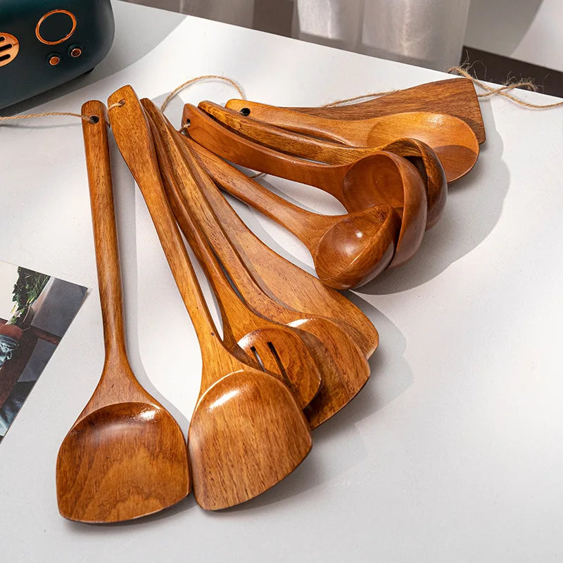 Utensilios de cocina de madera para el hogar Cucharas y palas