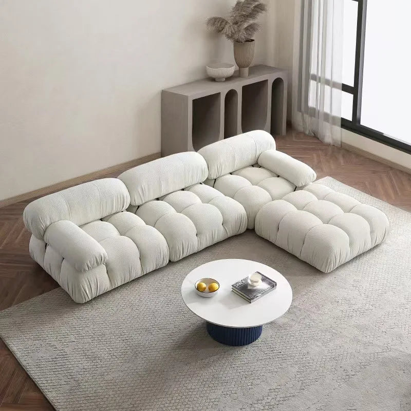 Sofás modulares nórdicos para sala de estar, diseño único, minimalistas y glamurosos, sofás de esquina estéticos, muebles comprimidos.