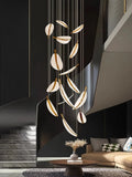 Lámpara colgante moderna en espiral con LED