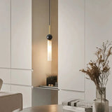 Lámpara colgante de mármol natural de cobre con cordón ajustable