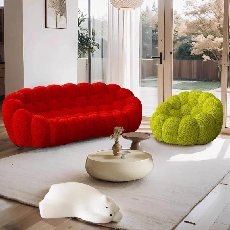 Sofá nórdico moderno de compresión, sofá de burbujas de fútbol, ​​sofás de 3 plazas con formas especiales, sofás individuales para sala de estar, muebles para el hogar.