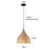 Lámpara colgante de bambú para techo de madera