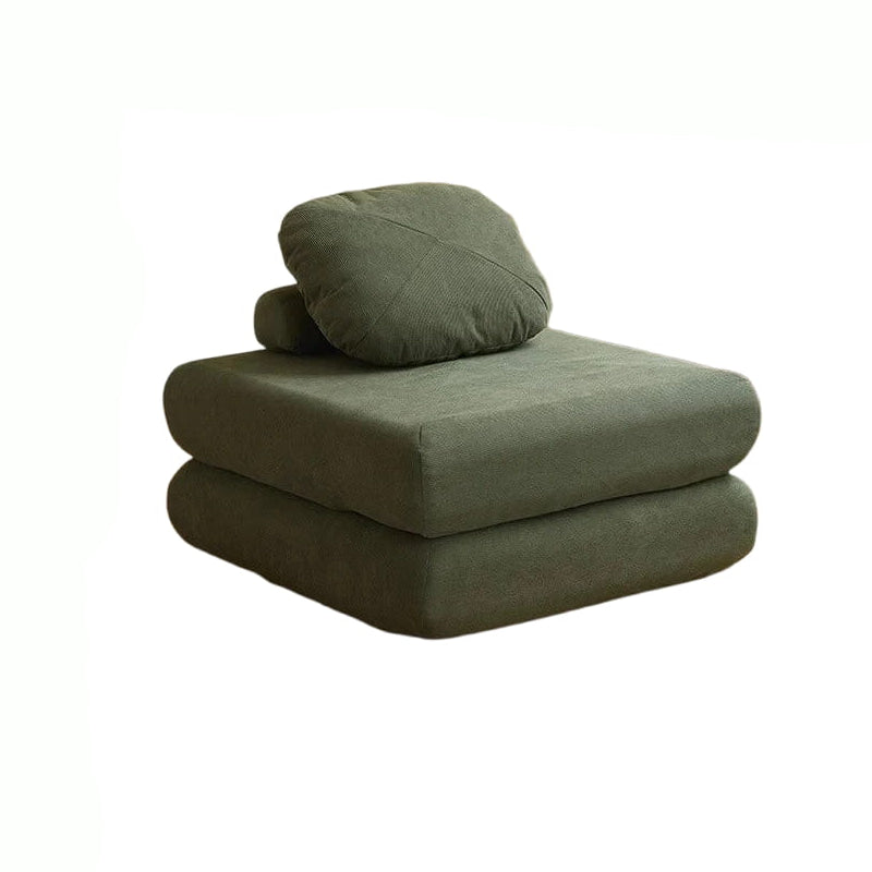 Sofá individual de tela, sofá cama de batata, tatami plegable de doble uso para sala de estar de tamaño pequeño, sofá perezoso de bloque de tofu