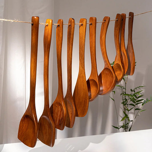 Utensilios de cocina de madera para el hogar Cucharas y palas