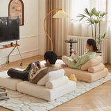 Sofá individual de tela, sofá cama de batata, tatami plegable de doble uso para sala de estar de tamaño pequeño, sofá perezoso de bloque de tofu