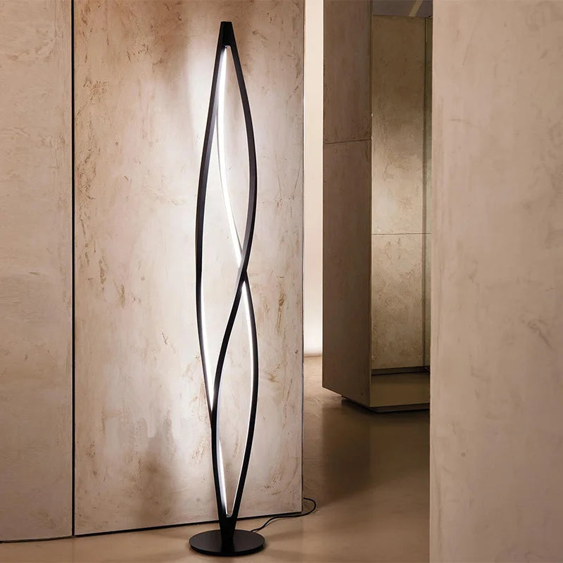 Lámpara de pie con luces LED geométricas de arte moderno