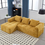 Sofá chaise longue modular moderno en forma de L de 3 plazas