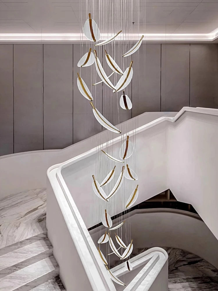 Lámpara colgante moderna en espiral con LED