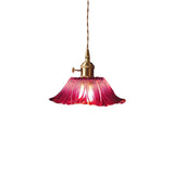 Lámpara colgante moderna de cristal con interruptor LED