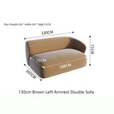 Conjunto de sofá seccional minimalista marrón, sofá modular curvo beige europeo para sala de estar, sofá doble de diseño italiano Divani Furniture