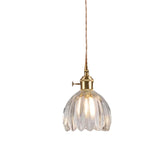 Lámpara colgante moderna de cristal con interruptor LED