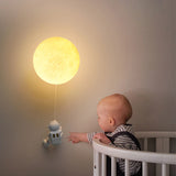 Lámpara de pared minimalista con diseño de luna y astronauta