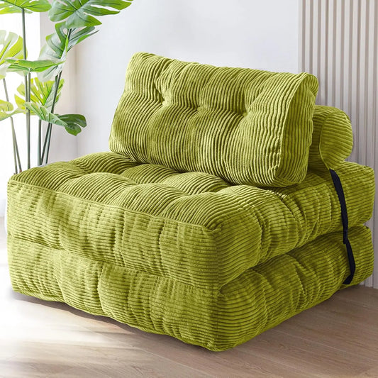 Sofá cama plegable, sillón cama convertible con almohada, colchón plegable, sillón cama plegable portátil, cómodo sofá de suelo.