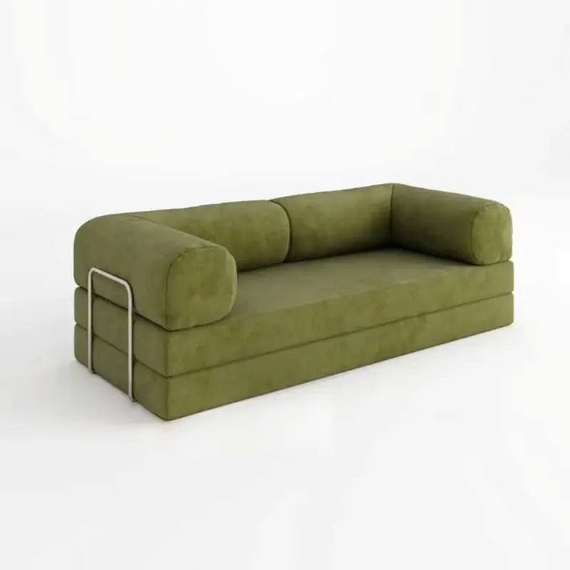 Sofá cama modular de pana de compresión