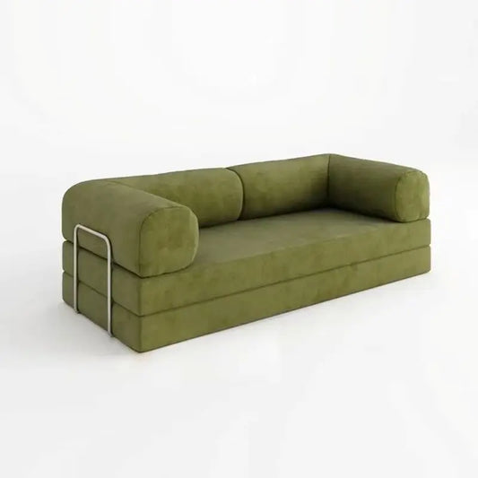 Sofá cama modular de pana de compresión