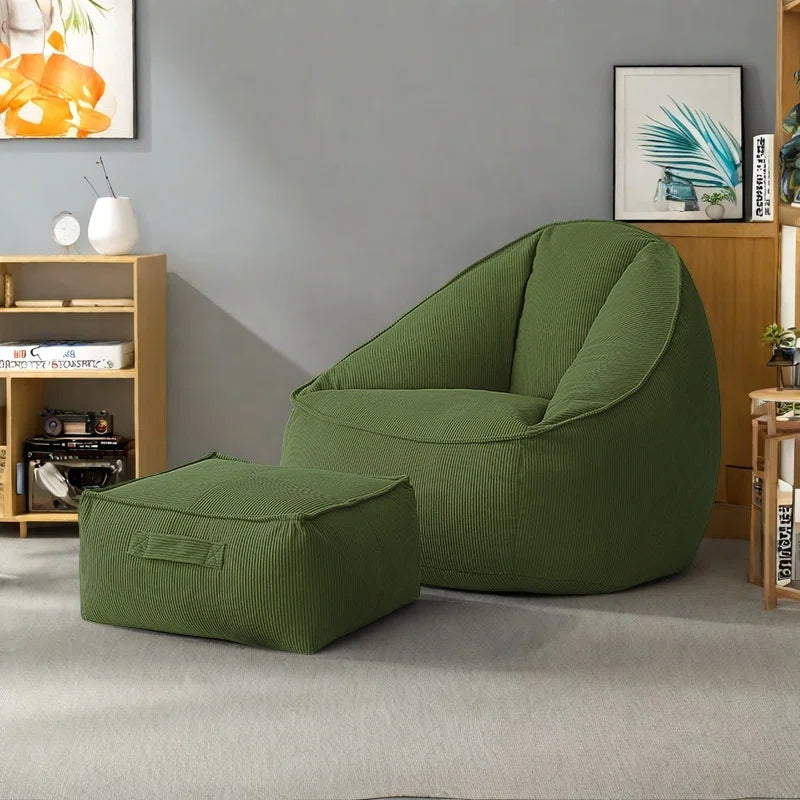 2025 Nuevo sofá cama individual cómodo de pana, estilo tatami, para dormitorio, balcón, informal, ligero, pequeño y cómodo, para sala de estar