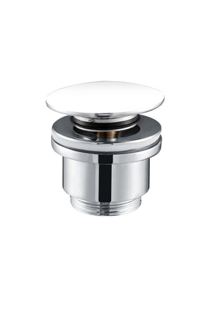 Glossy White Click-Clack Valve for Modern Bathrooms, view 2