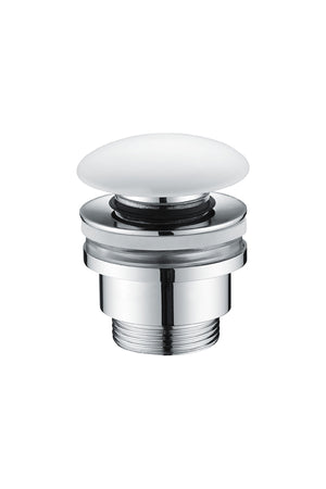 Matte White Click-Clack Valve for Modern Bathrooms, view 4