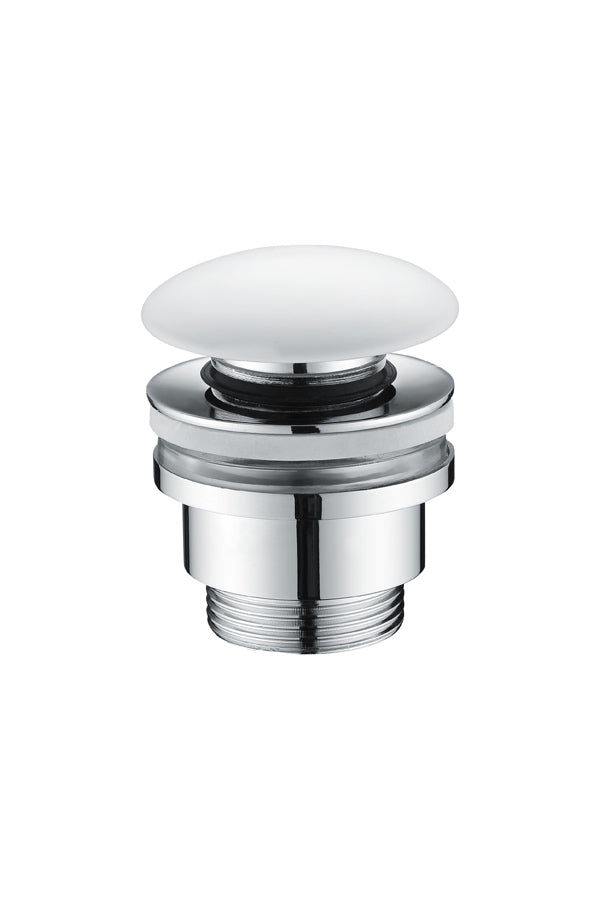 Matte White Click-Clack Valve for Modern Bathrooms, view 4