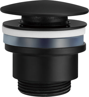 Matte Black Click-Clack Valve for Bathroom Sinks, view 2
