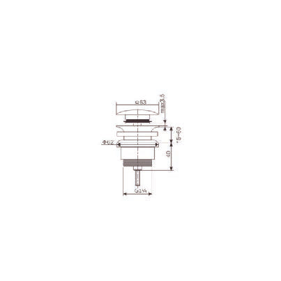 Black Gun Metal Click-Clack Valve for Bathroom Sinks, view 3