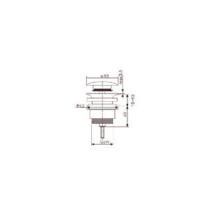 Glossy White Click-Clack Valve for Modern Bathrooms, view 3