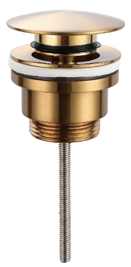 Brushed Gold Click-Clack Valve for Modern Bathrooms, view 4
