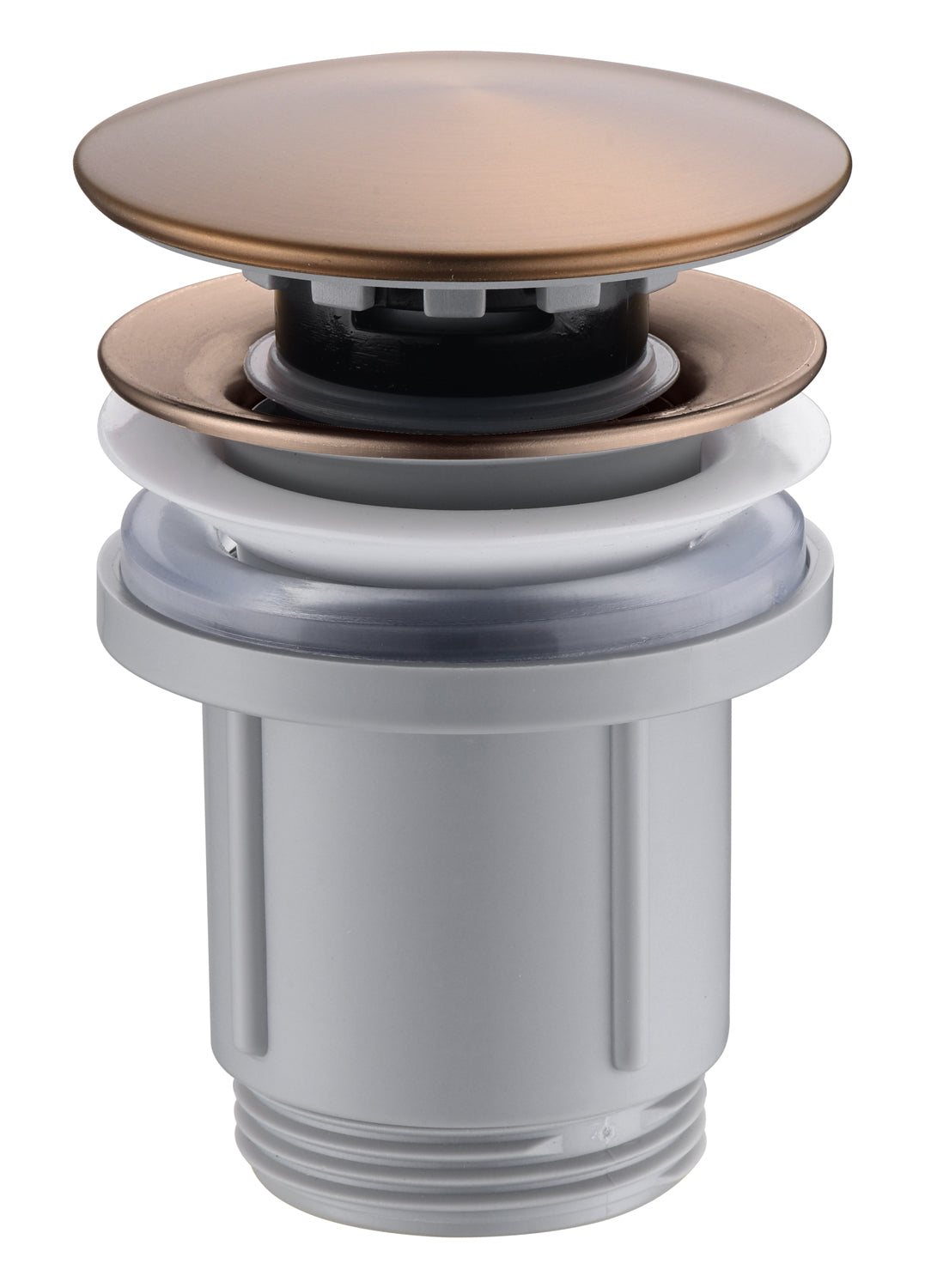 Brushed Rose Gold Click Clack Valve for Modern Bathrooms, view 2