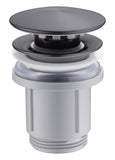 Válvula Click-Clack de PVC color negro metalizado
