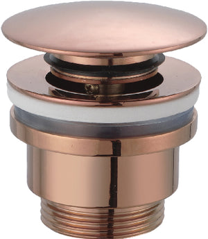Brushed Rose Gold Click-Clack Valve for Modern Bathrooms, view 2