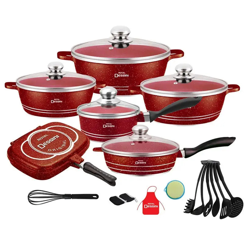23-Piece Aluminum Cookware Set with Non-Stick Coating - view 3