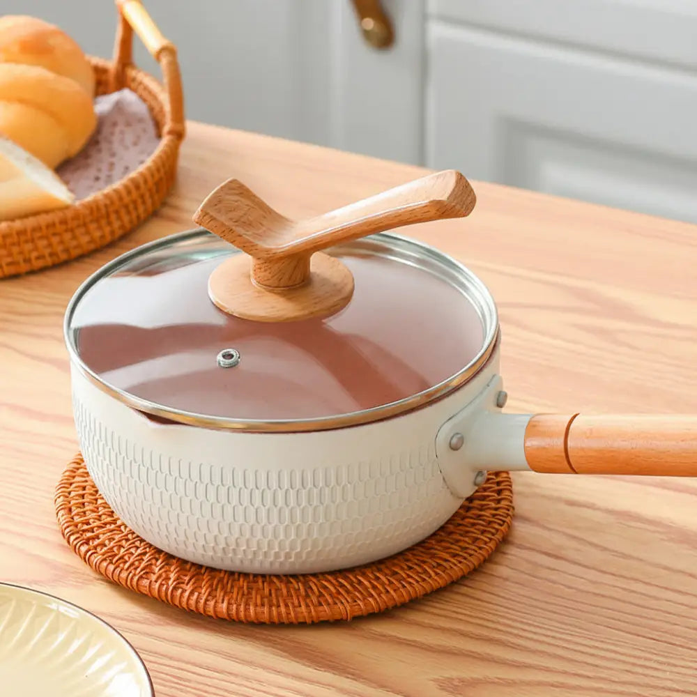 Aluminum Alloy Non Stick Glass Lid Pot - Pot - 18cm + pot lid - Cookware set