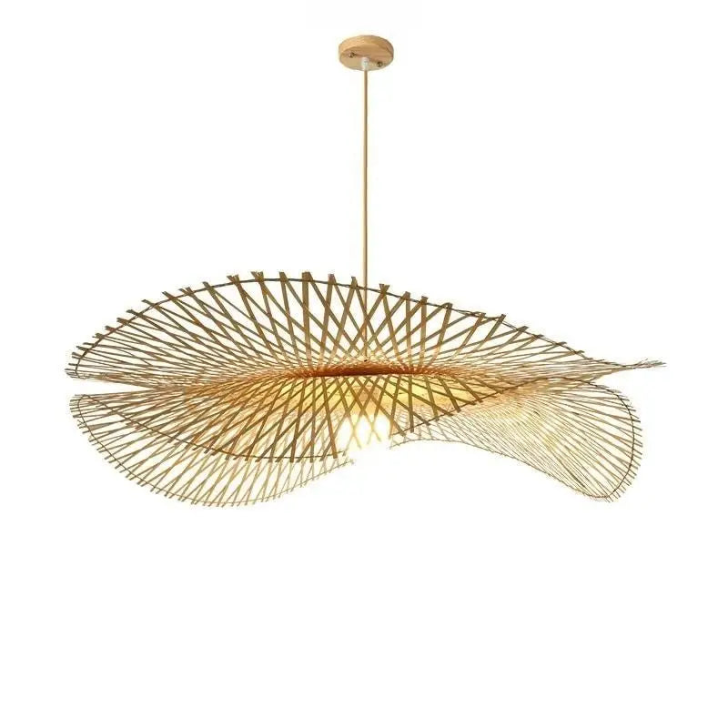 Bamboo Woven Wicker Chandeliers Pendant Lights - Dia 35CM / F - Pendant Lamp