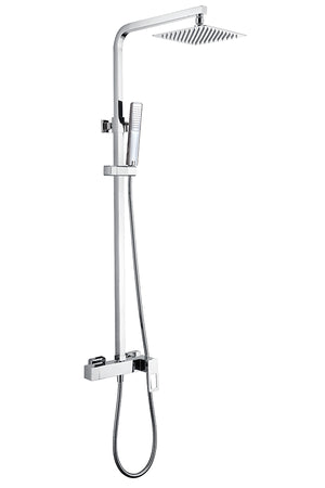 Chrome Single Lever Shower Set Modern Design, view 2