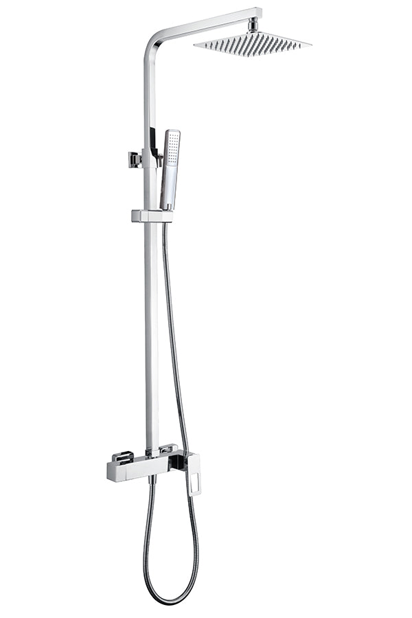 Chrome Single Lever Shower Set Modern Design, view 2