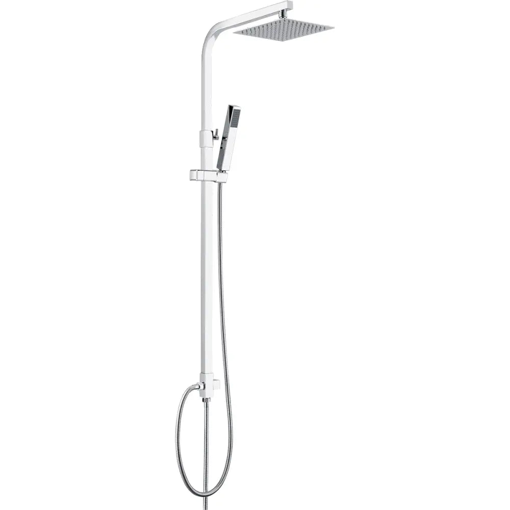 Chrome modern minimalist shower bar without taps, sleek design