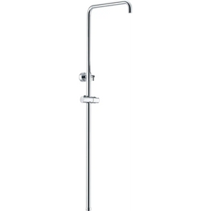 Chrome Round Shower Bar Modern Bathroom Fixture, main product view