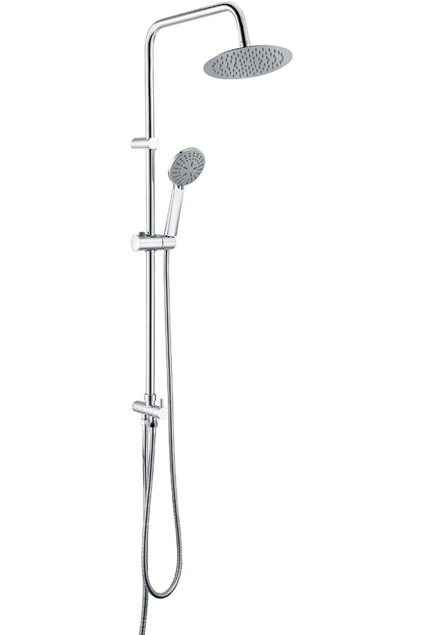 Chrome Shower Bar Modern Minimalist Design, view 2
