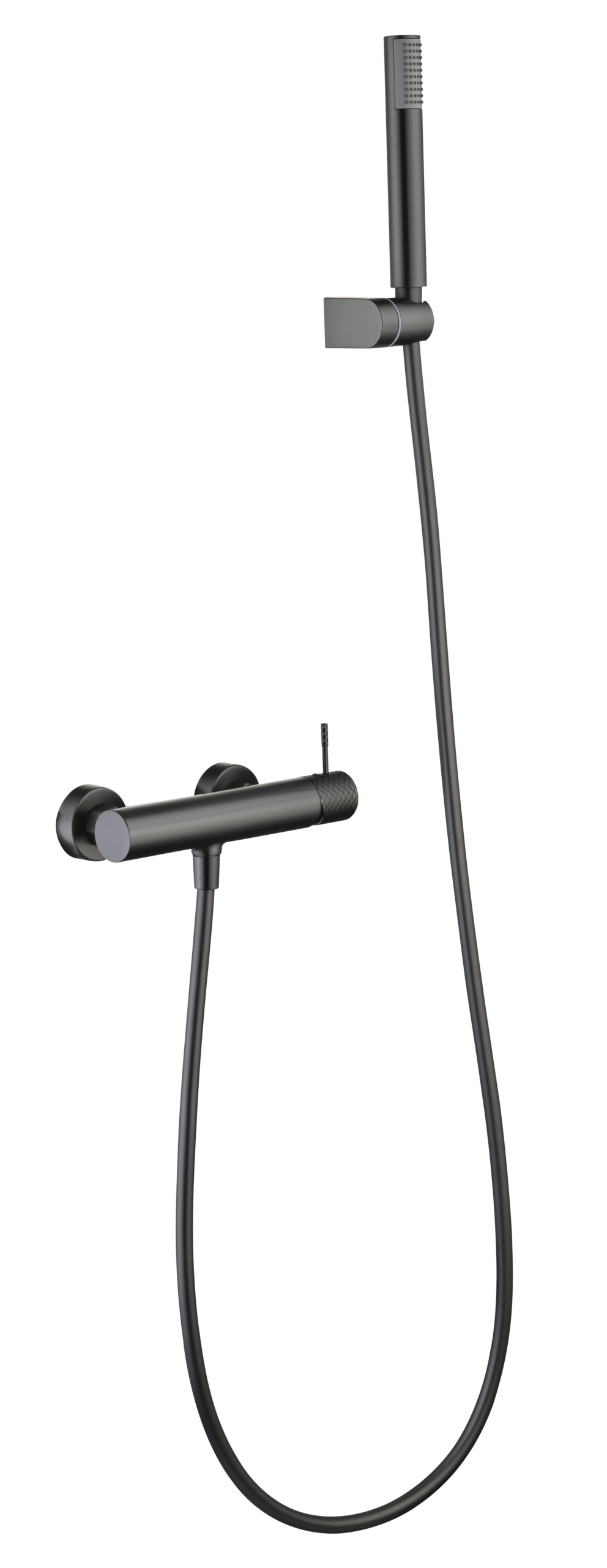 Génova Black Gun Metal Single Lever Shower Kit, main product view