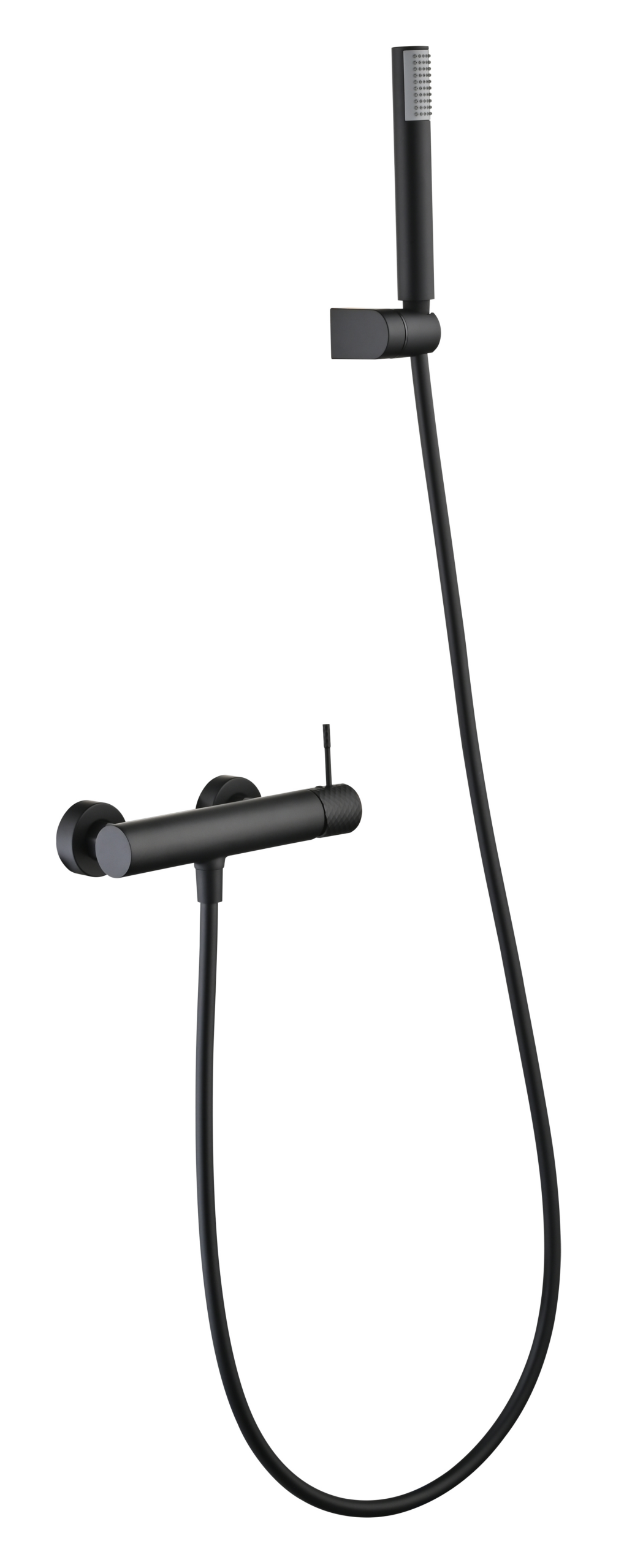 Génova Matte Black Single Lever Shower Kit, main product view