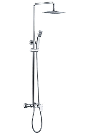 Chrome Single Lever Shower Set Liverpool Modern Design, view 2