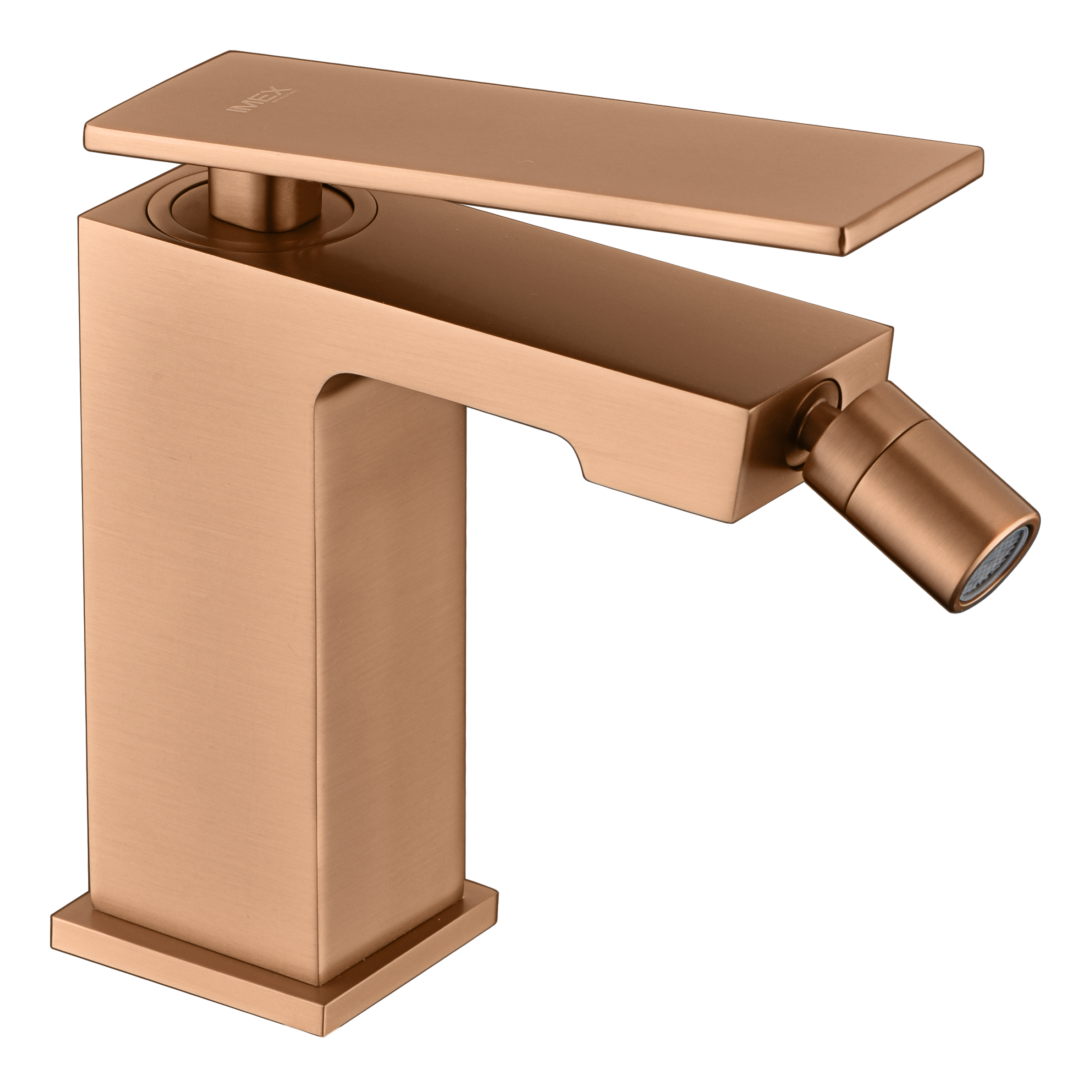 Pisa Brushed Rose Gold Bidet Mixer Single Handle, view 2