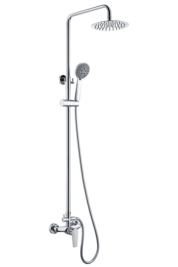 Chrome Single Lever Shower Set Modern Design, view 2