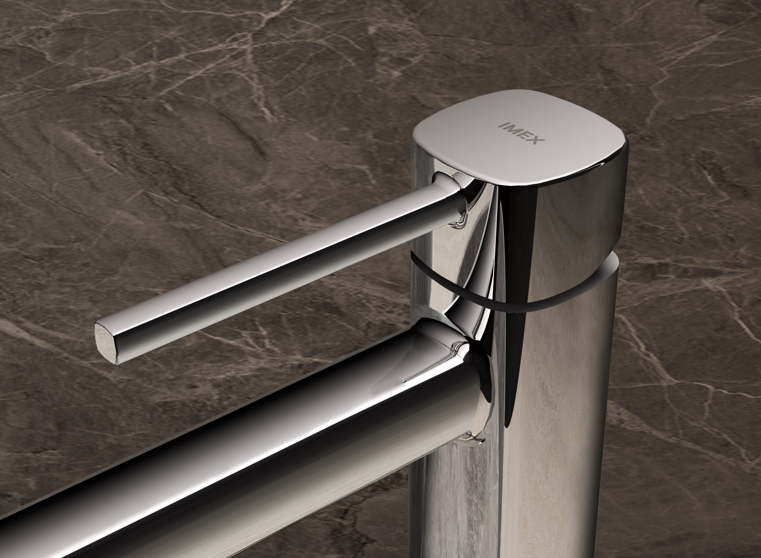 Toscana Brushed Rose Gold Tall Single Lever Basin Mixer, view 4