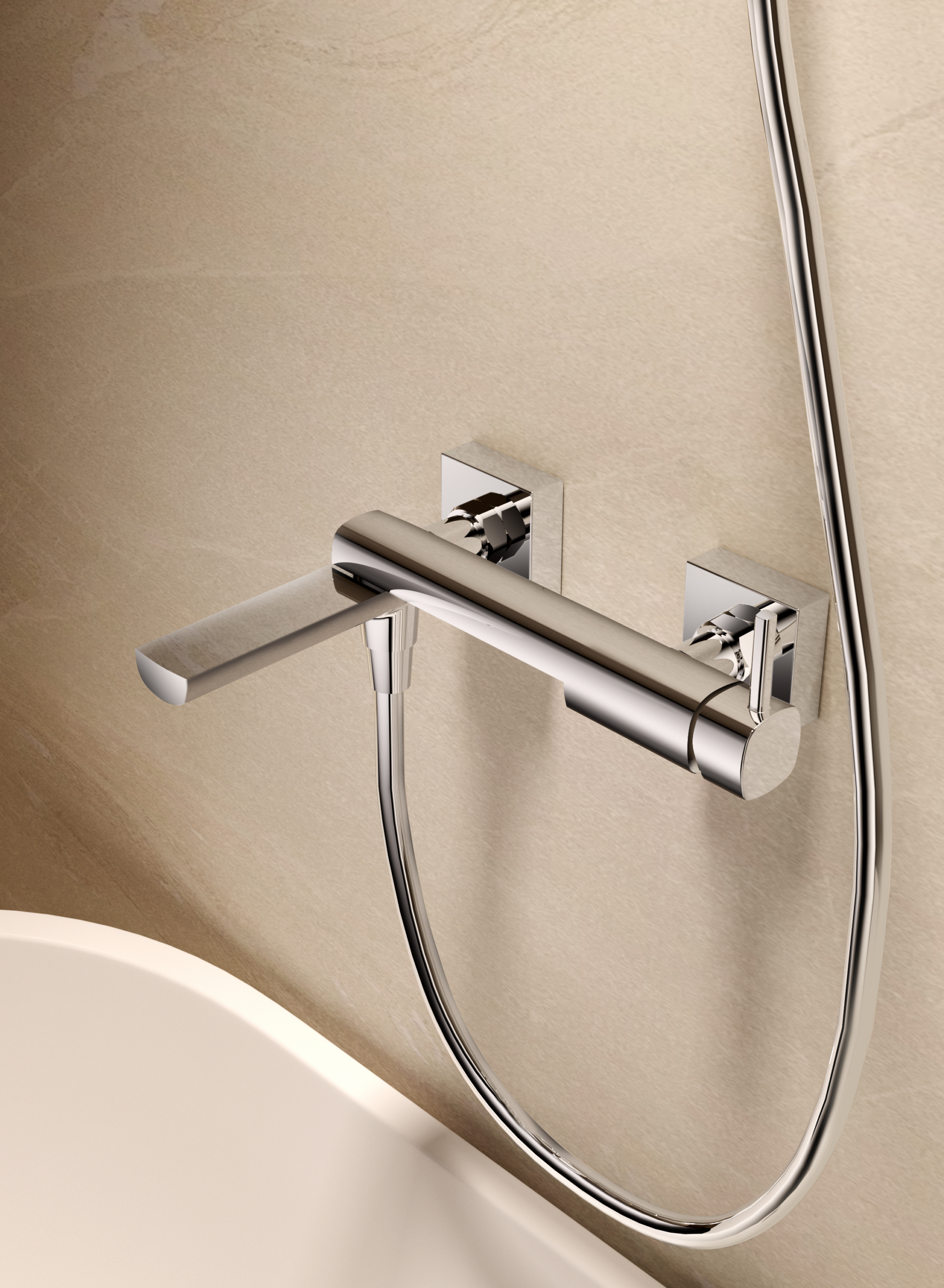 Toscana Matte Black Single Lever Bath and Shower Kit, view 2